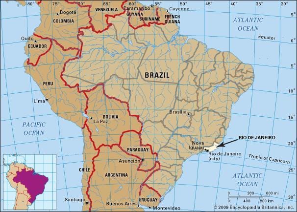 gdje je Rio de Janeiro nalazi na mapi