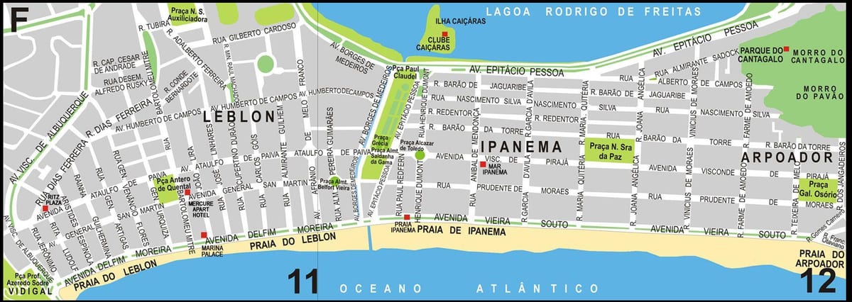 leblon Rio de Janeiro mapu