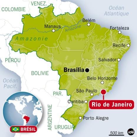 karta iz brazila i Rio de Janeiro