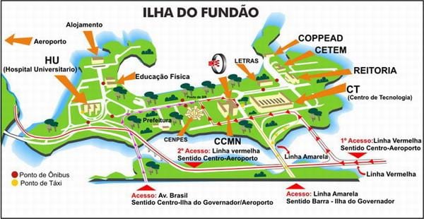 Rio de Janeiro školu mapu