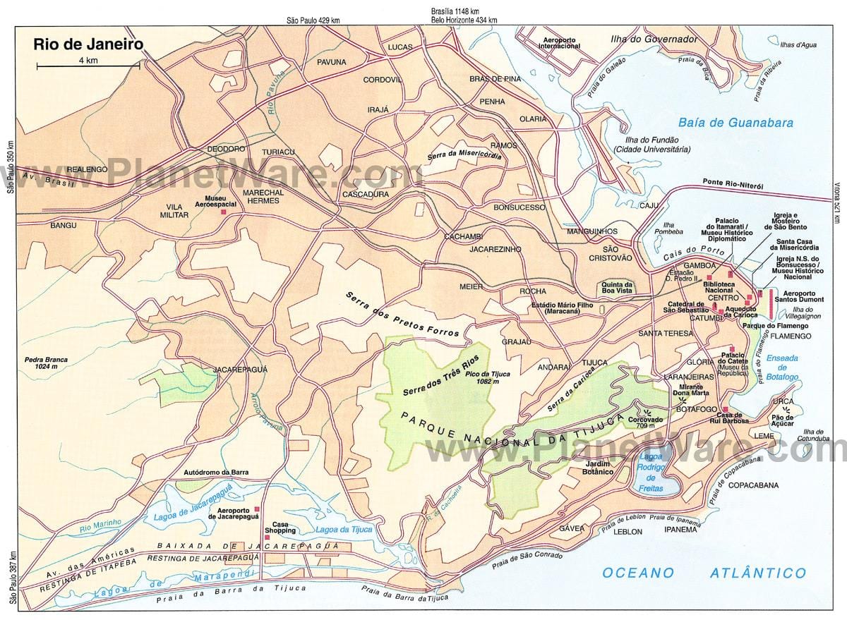 mapa Rio de Janeiro krstarenje terminala
