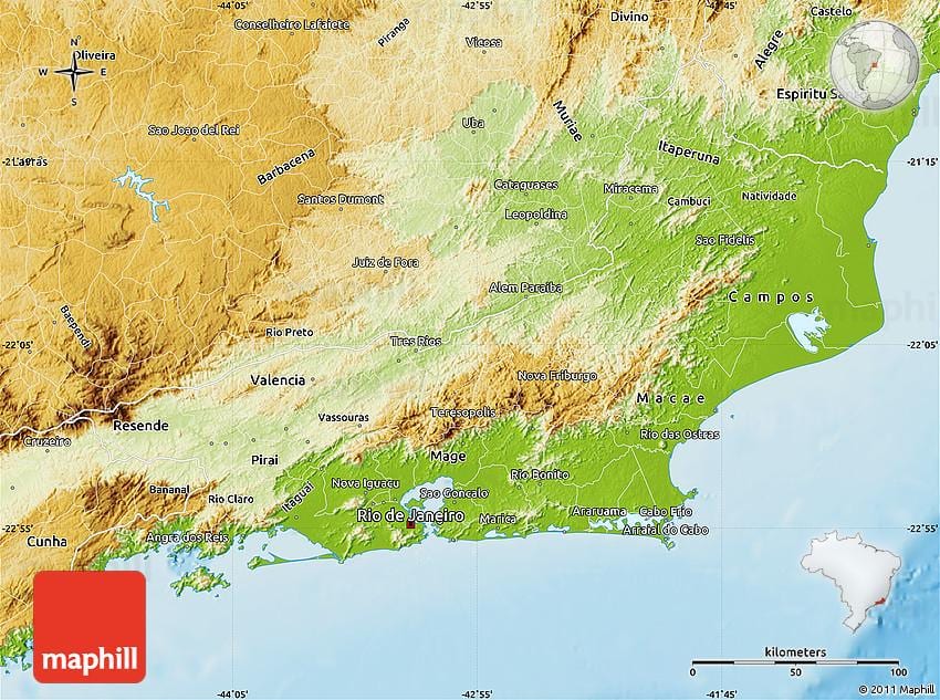 topografska mapa Rio