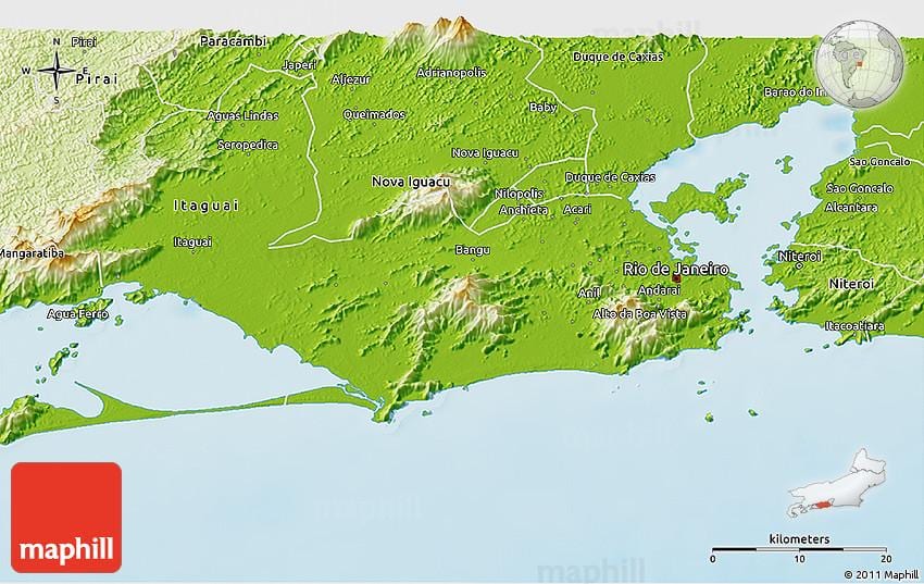 geografske mapu Rio