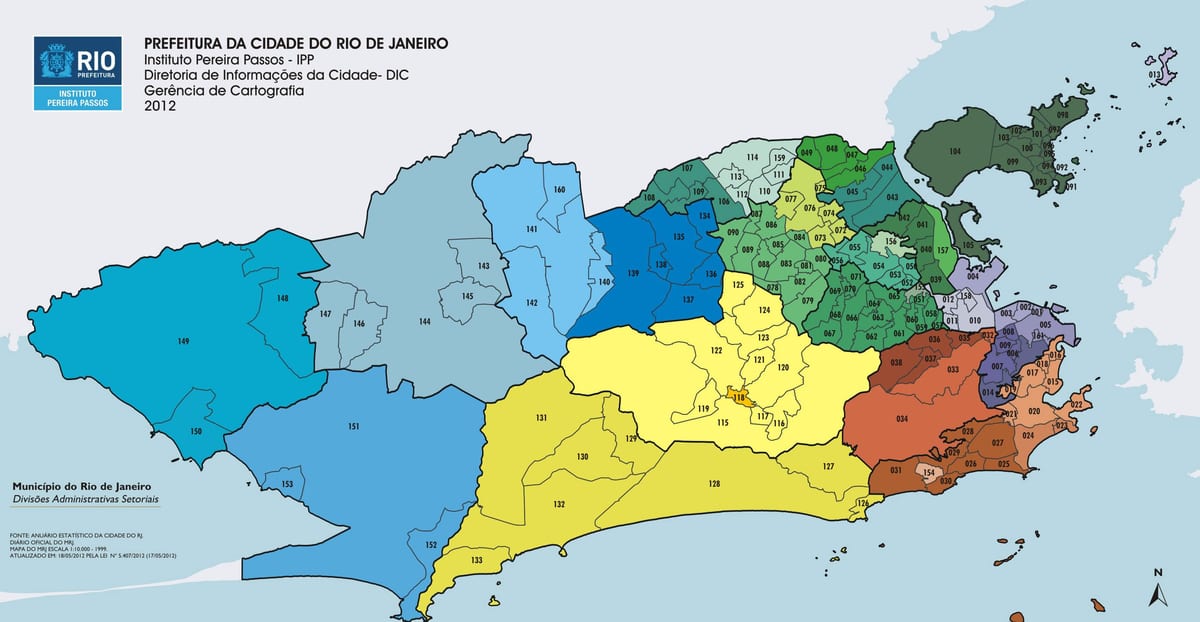 Rio de Janeiro okrug mapu