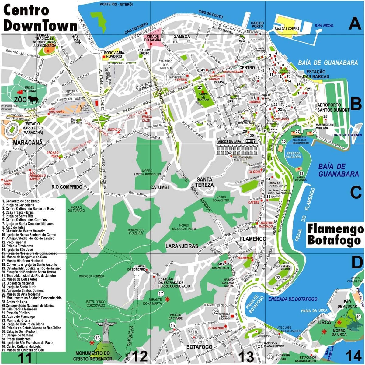 Rio de Janeiro spomenik mapu